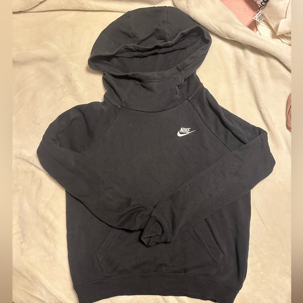 Nike Sportswear Hoodie Classic Black, White Logo - Size Small